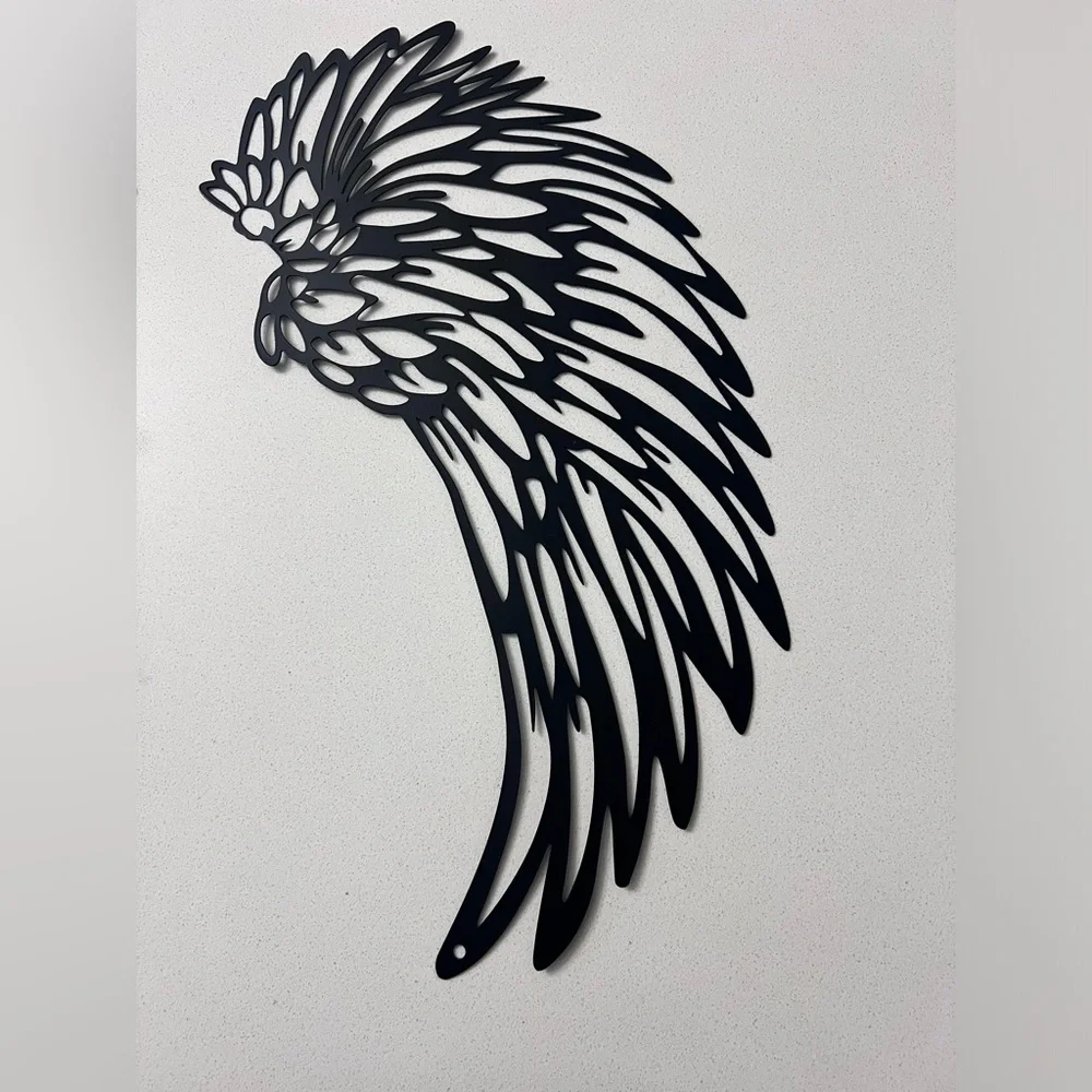 Metal Angel Wings Black Wall Hanging‎ Art Decoration